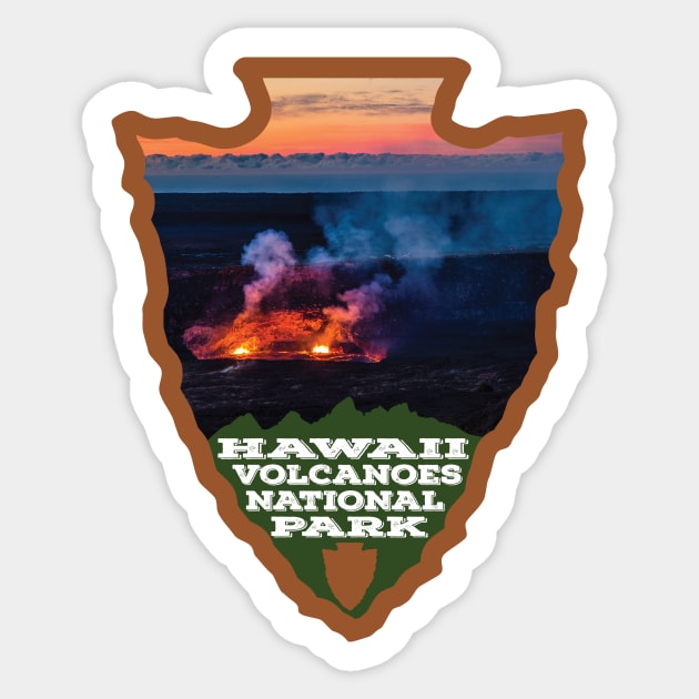 Hawaii Volcanoes National Park arrowhead Sticker by nylebuss